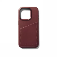 1. Mujjo Full Leather Wallet Case - etui skórzane do iPhone 15 Pro kompatybilne z MagSafe (burgundy)